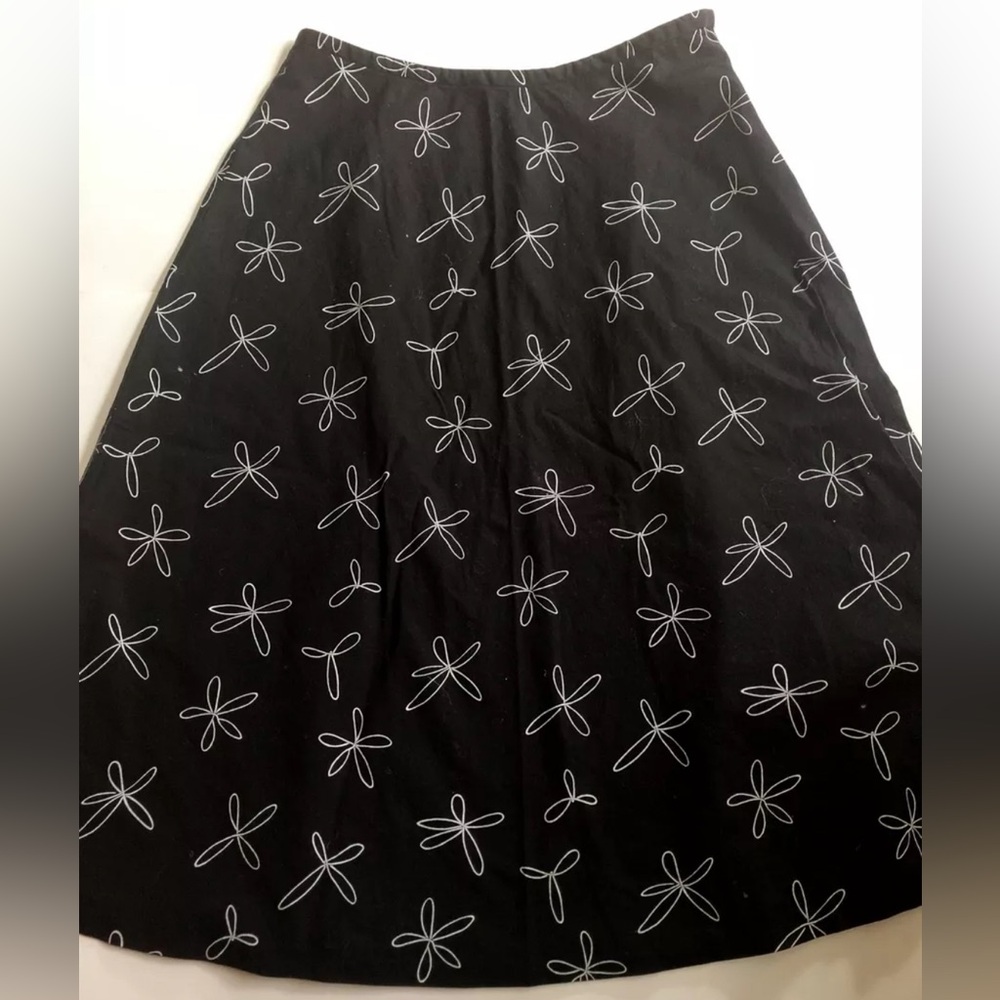 Cotton A-line skirt with zipper